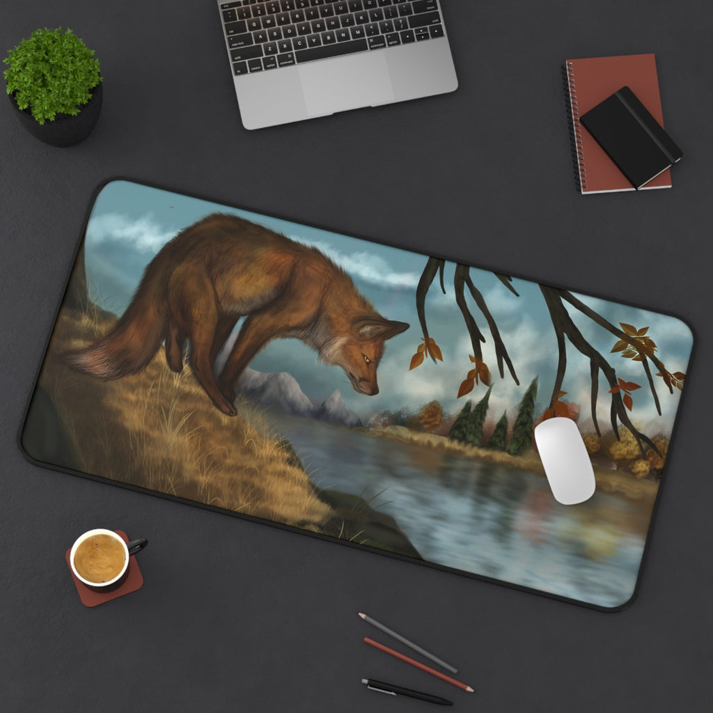 Autumn Fox Lake 16x32 Mouse Pad Desk Mat