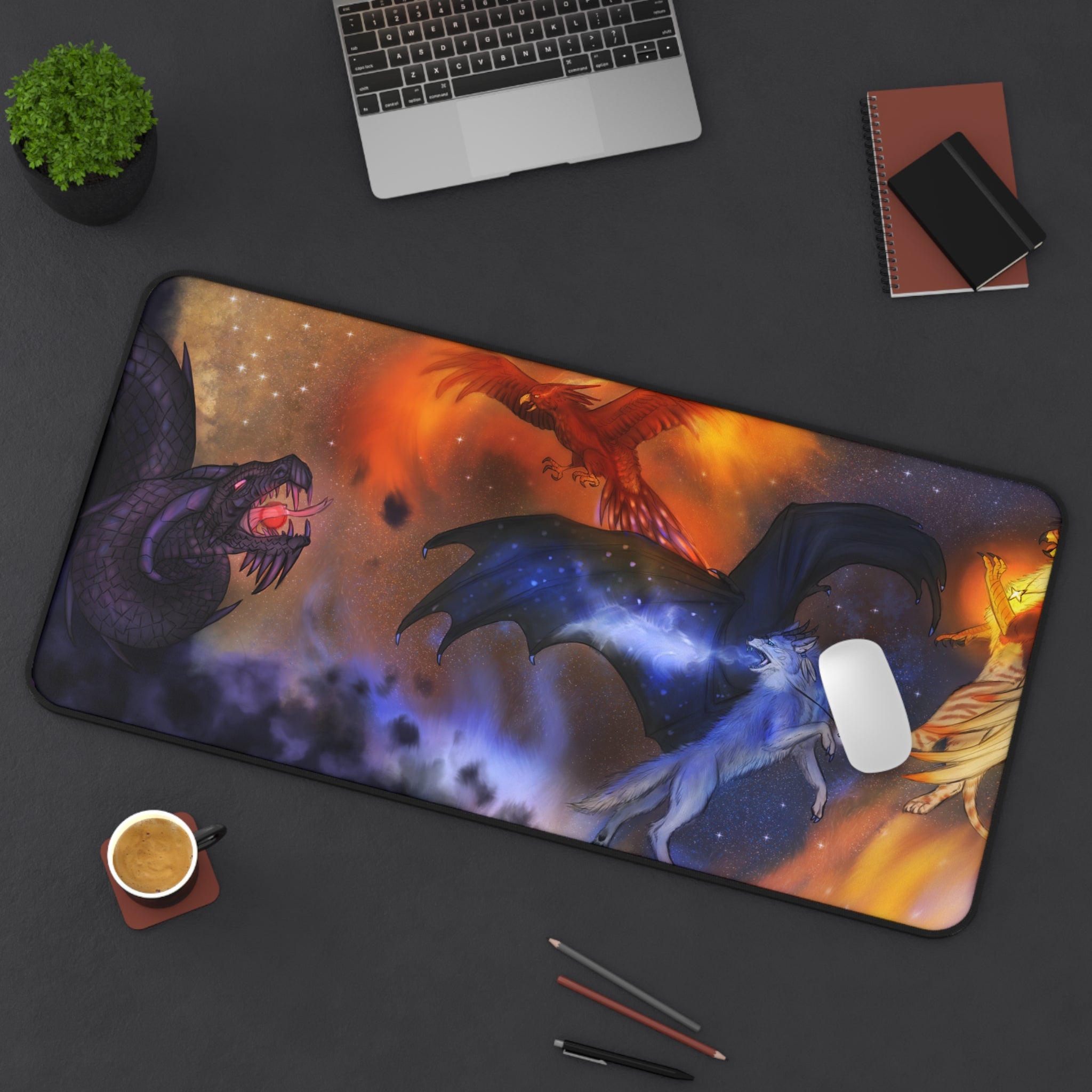 EPIC Dragon Battle 16x32 Mouse Pad Desk Mat