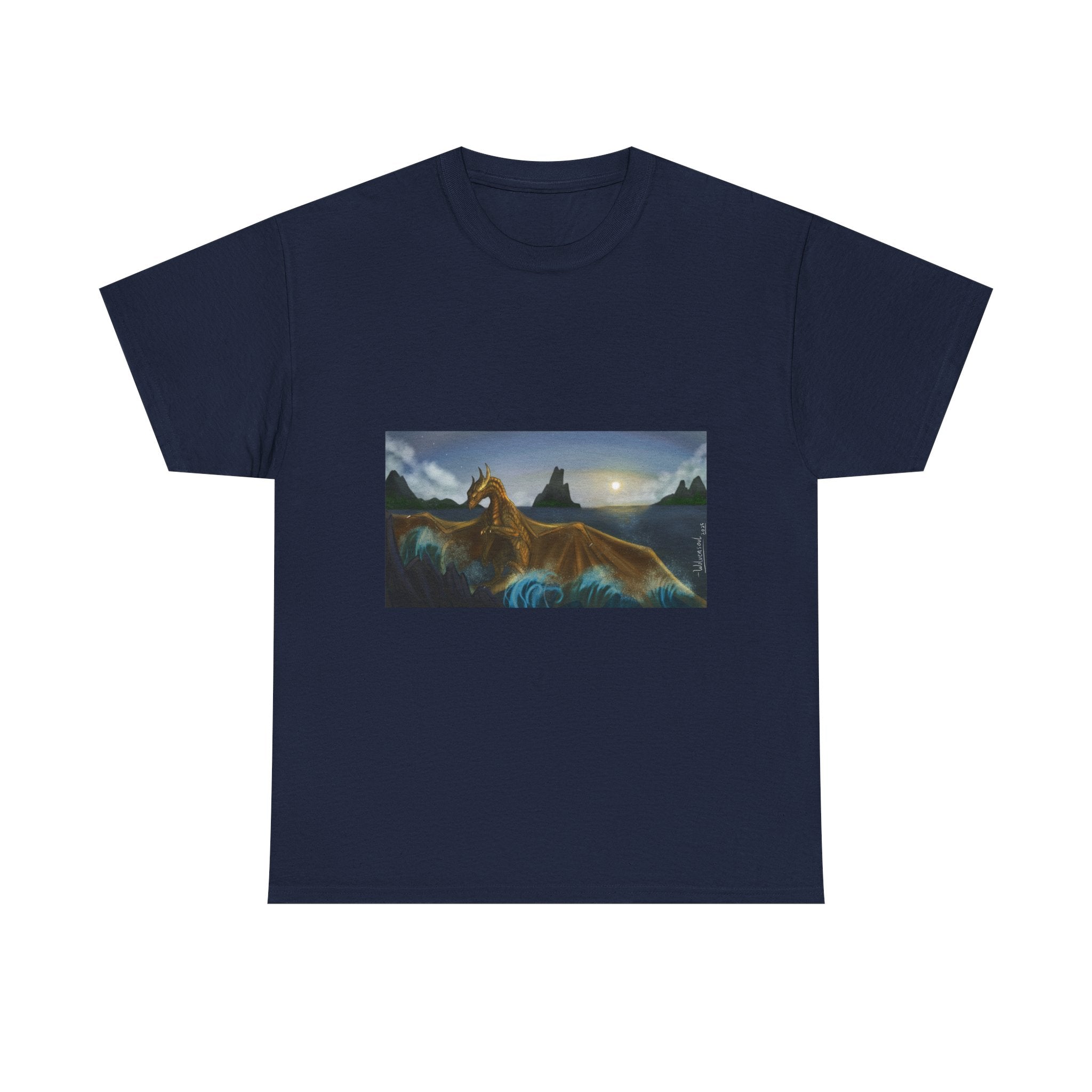 Water Dragon heavy Unisex Adult Cotton Tee