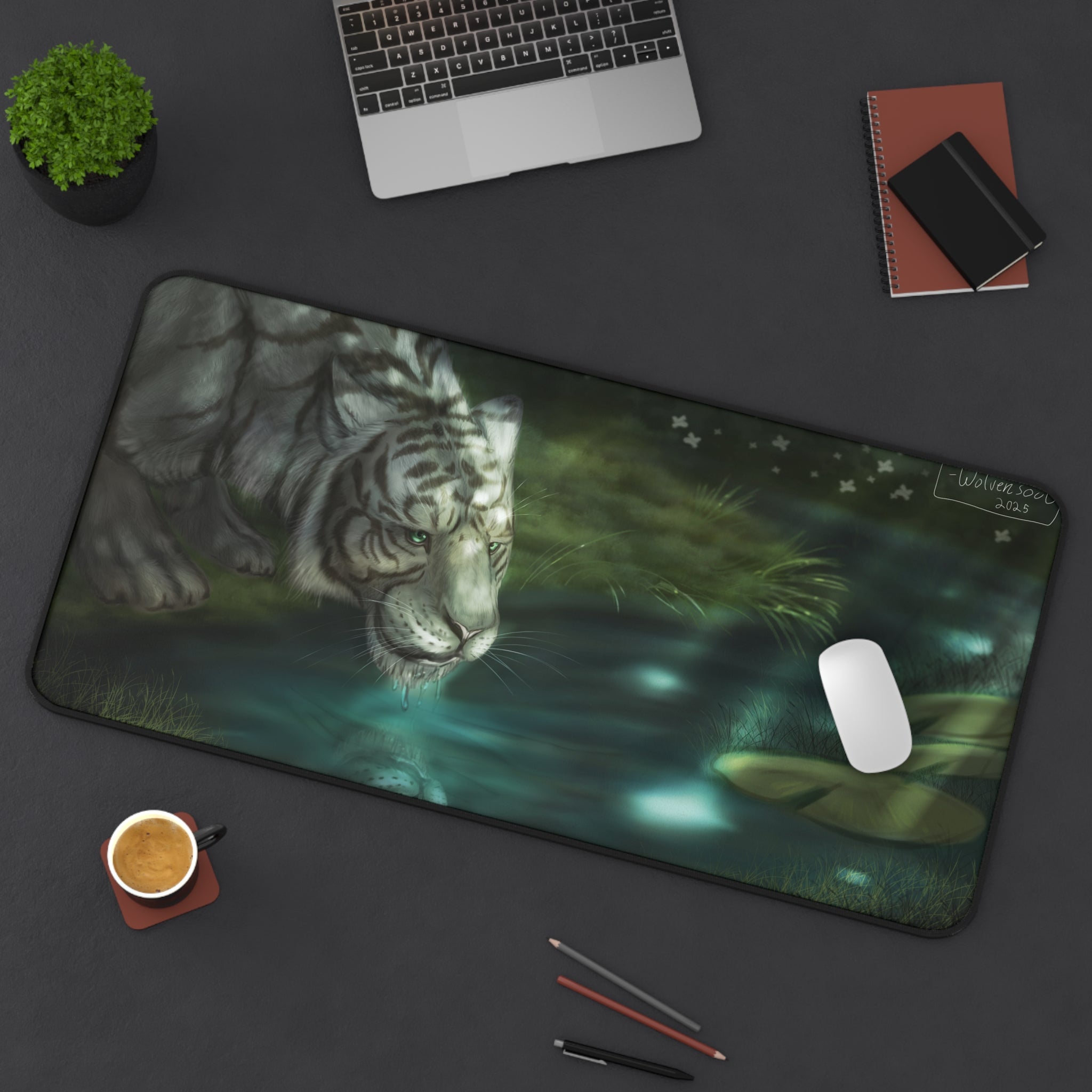 Tiger Reflection 16x32 Mouse Pad Desk Mat