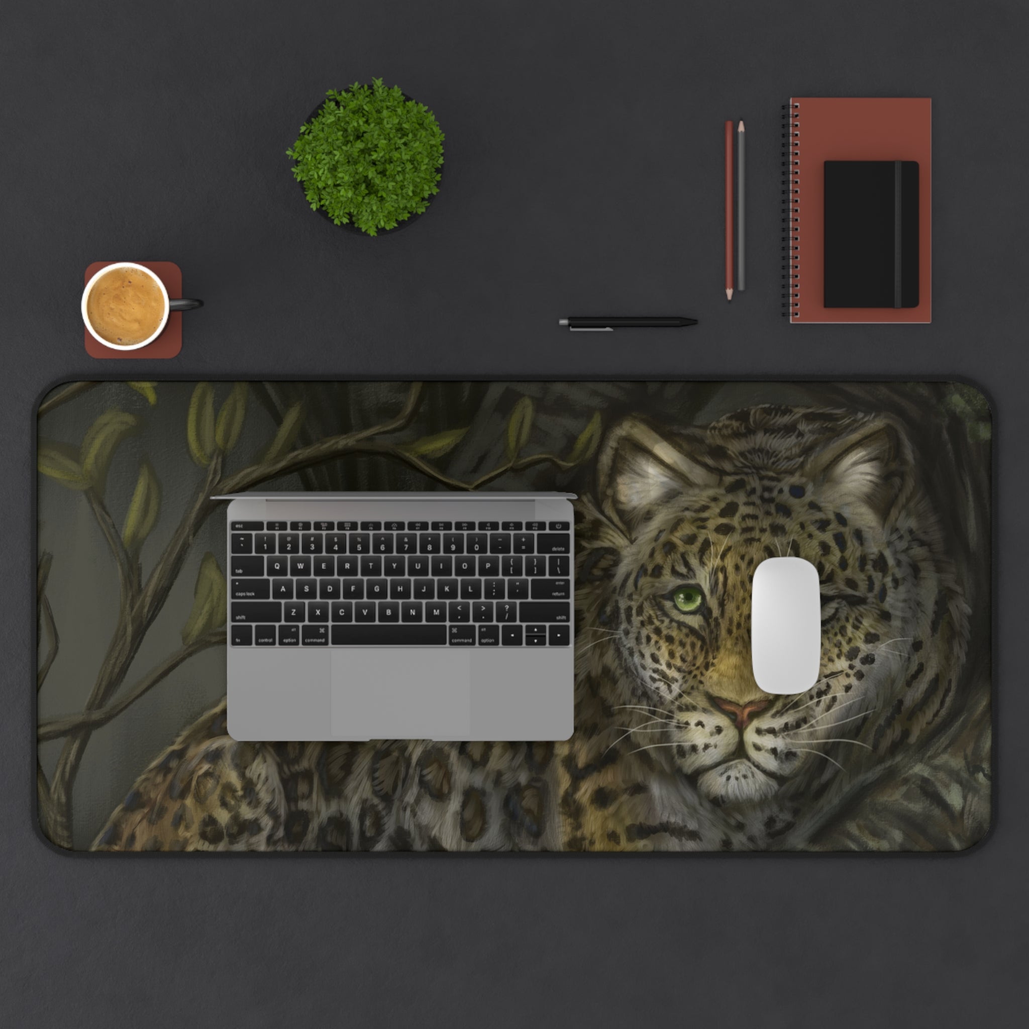 Jungle Leopard 16x32 Mouse Pad Desk Mat
