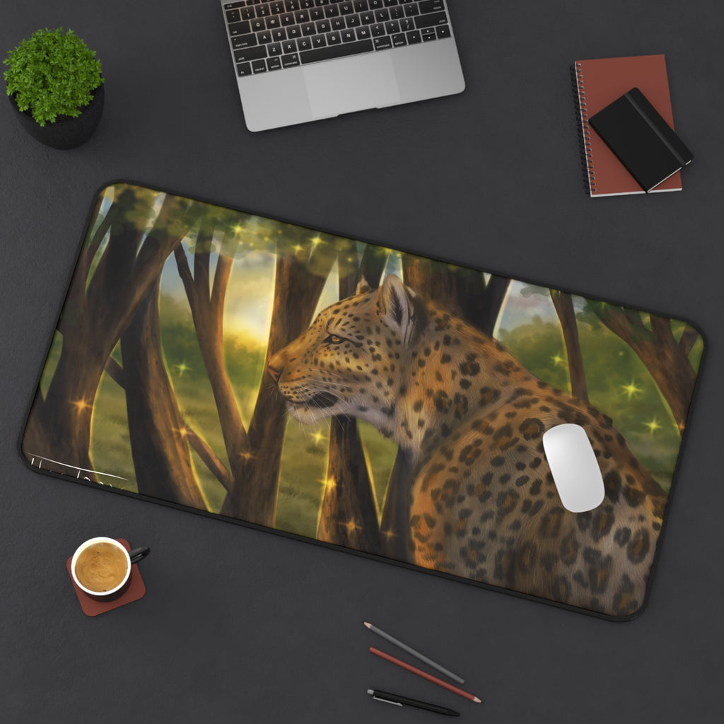 Leopard Sunset 16x32 Mouse Pad Desk Mat