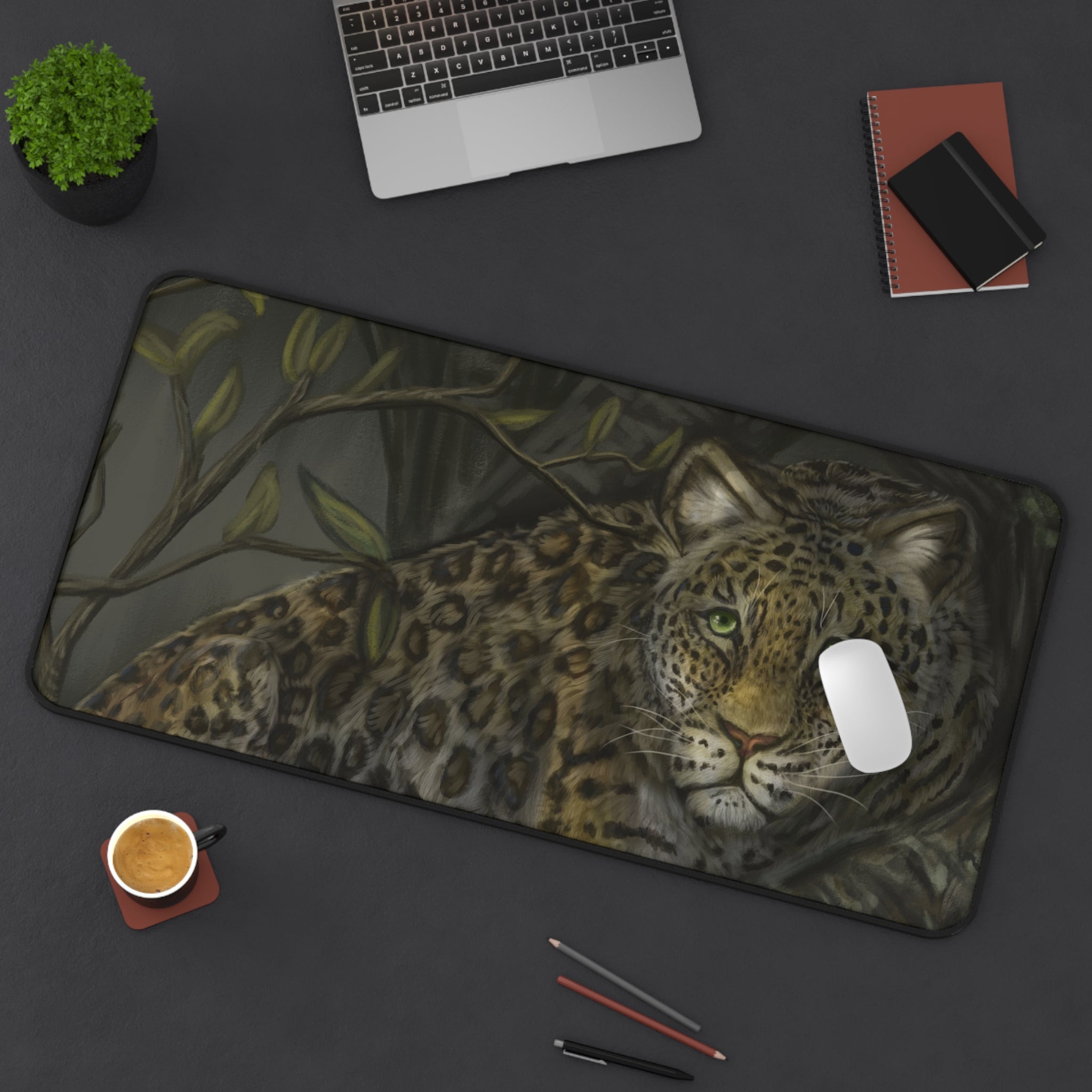 Jungle Leopard 16x32 Mouse Pad Desk Mat