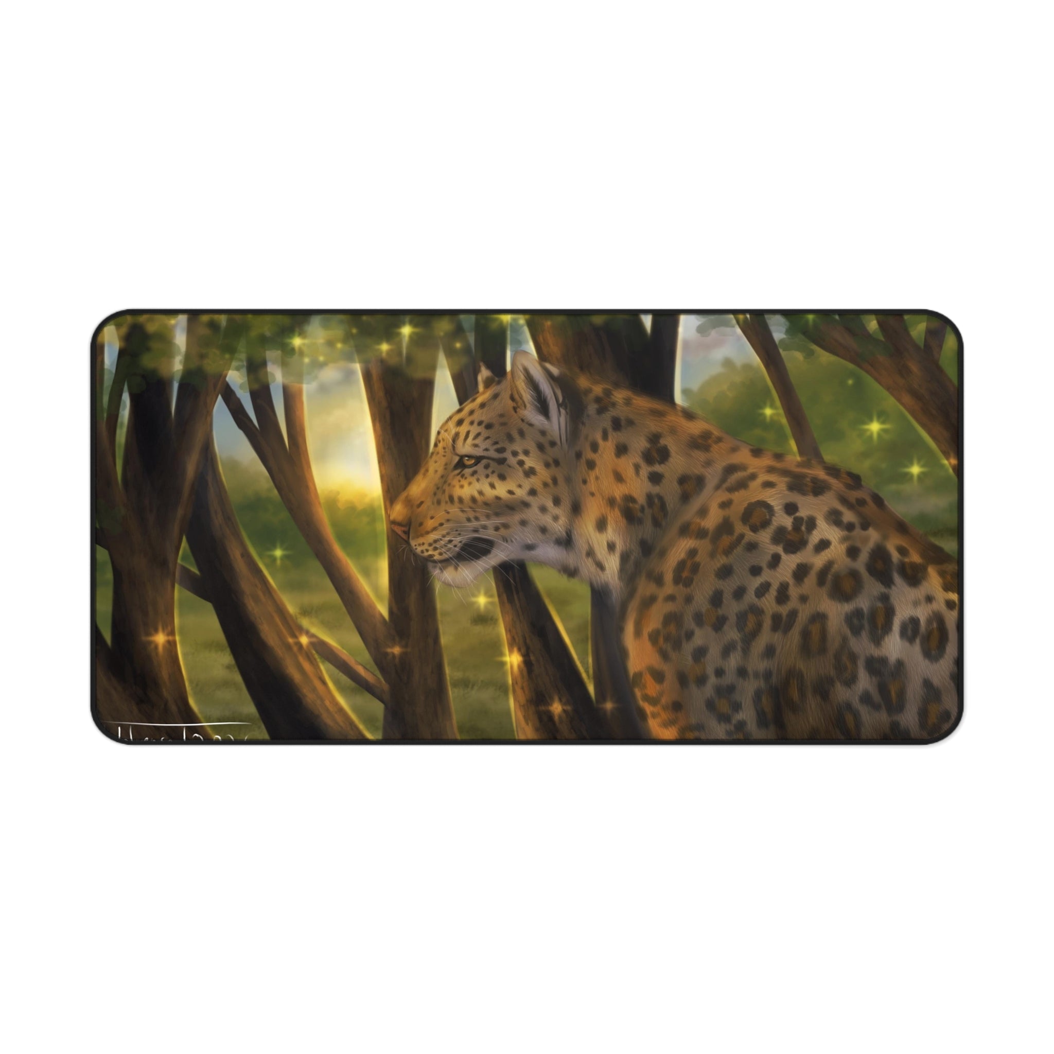 Leopard Sunset 16x32 Mouse Pad Desk Mat