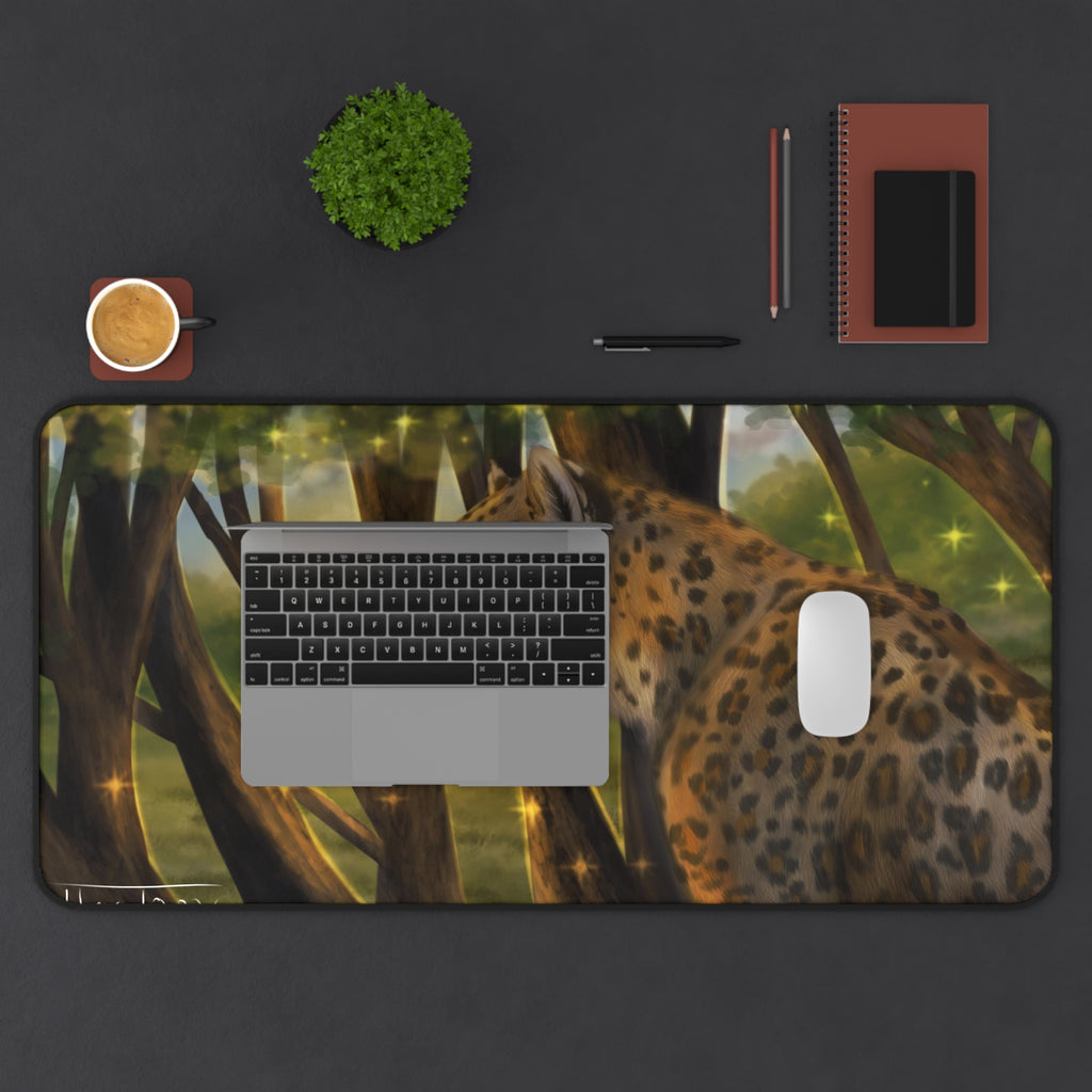 Leopard Sunset 16x32 Mouse Pad Desk Mat