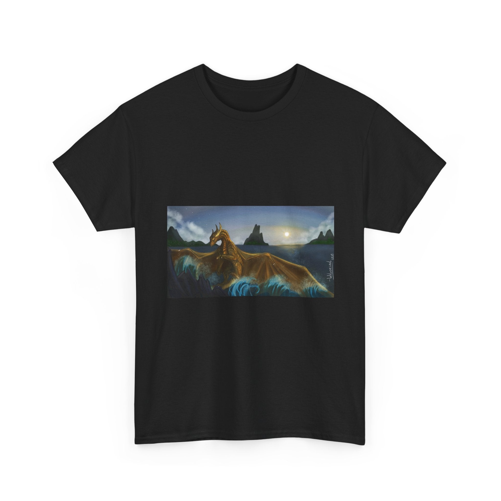 Water Dragon heavy Unisex Adult Cotton Tee