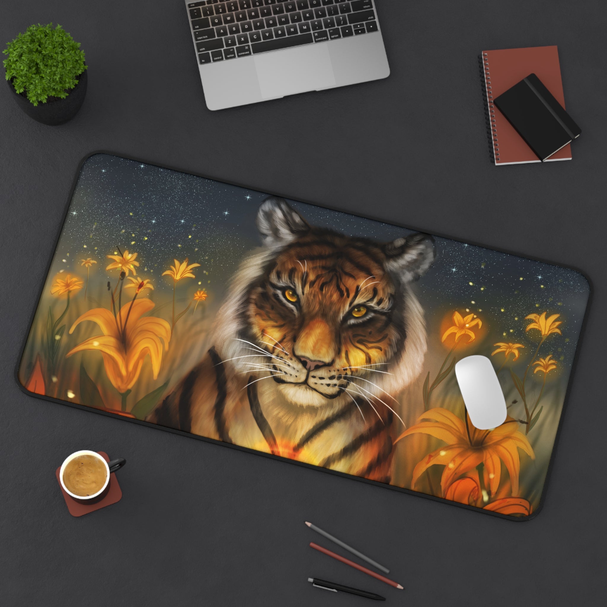 Tiger Lilies 16x32 Mouse Pad Desk Mat